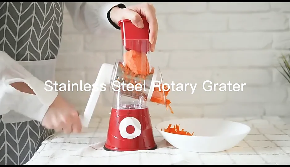 Multi Function Manual Stainless Steel Rotary Food Processor Shredding
