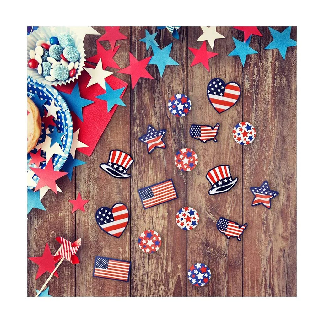 USA Patriotic Stickers for Kids Patriotic Crafts America USA Party Favors with 3D USA Flag Sticker 