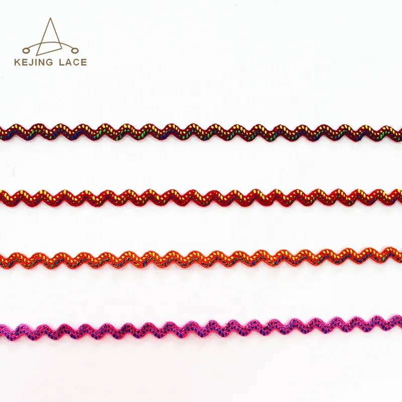 Custom Widely Solid Ric Rac Trim Wholesale Colorful Zig Zag Ribbon Garment