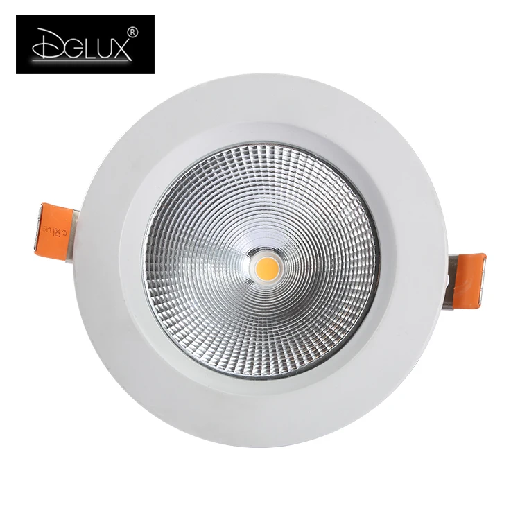 DGLUX Anti Glare Frame Home Store Aluminum 10w 15w 20w 30w 40w Cob Led Downlight