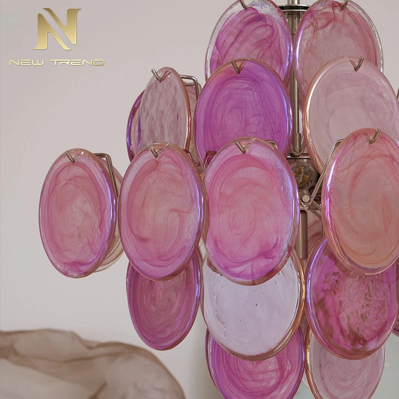 CPL-446 Post-Modern Creative Murano Glass Chandelier – Italian Designer Style LED Pendant Light for Bedroom