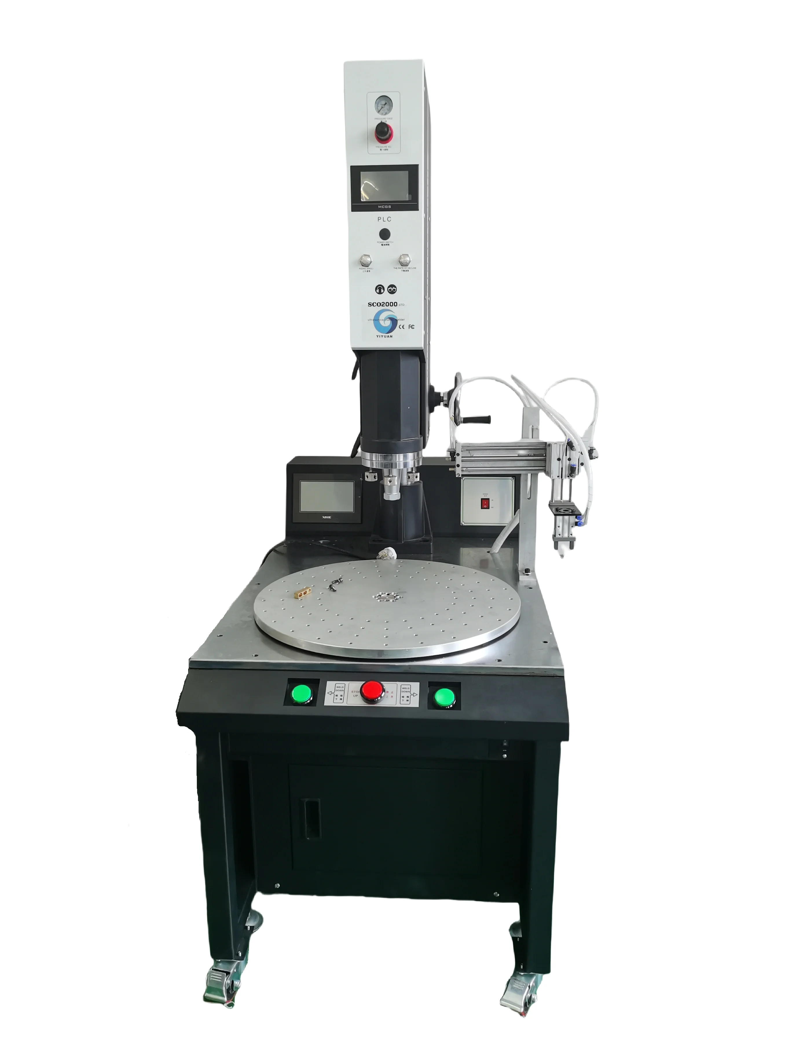 15K khz Sonic PP Soldering Multiple Working Stations Rotary Table Automatic Ultrasonic Polypropylene Welding Machine