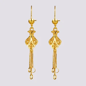Gold-plated Chandelier Earrings for Wedding Party & Gift-Stainless Steel