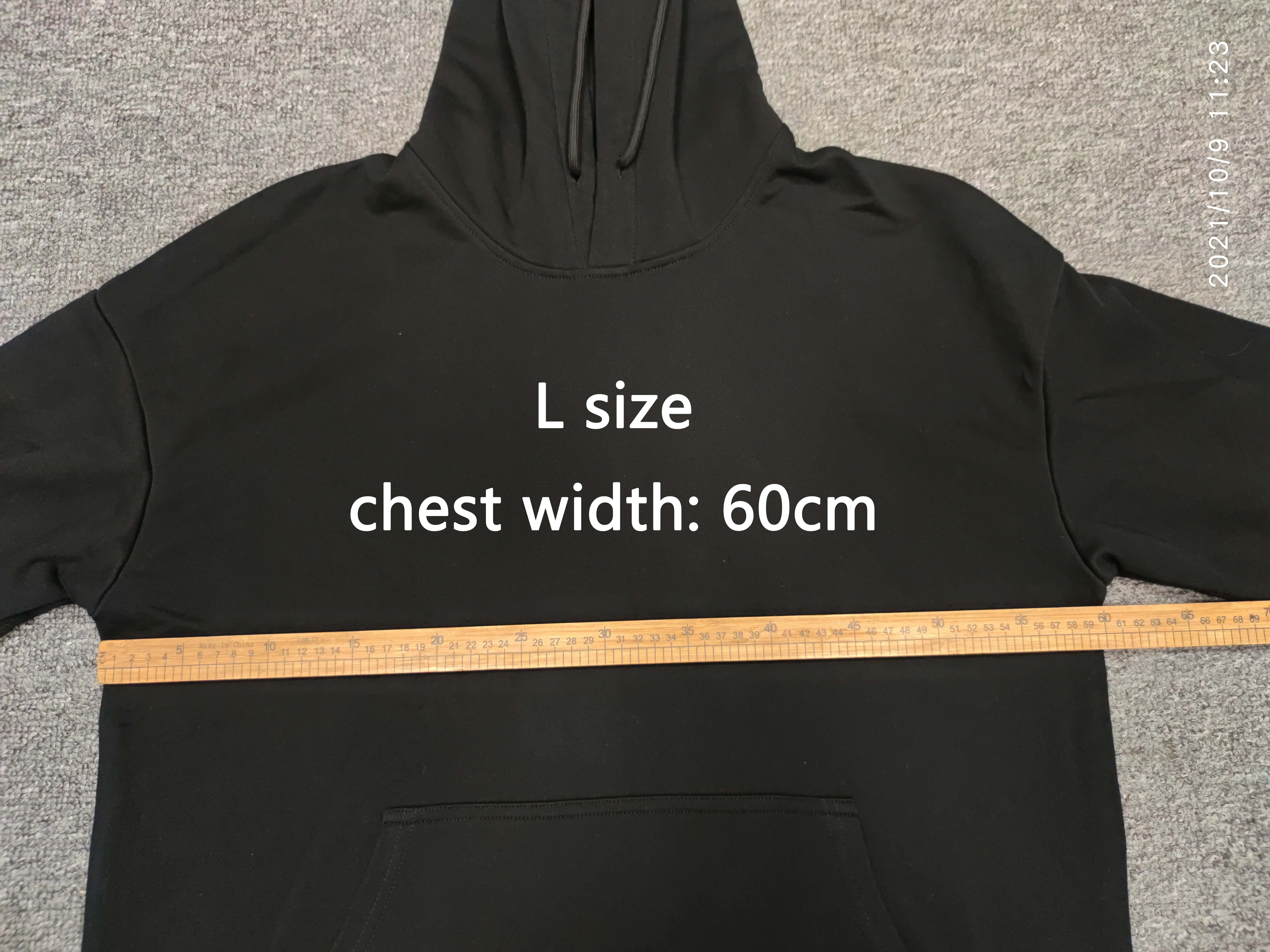 Fashion Plain Black Hooded Sweatshirt Custom Logo Sweatshirt High