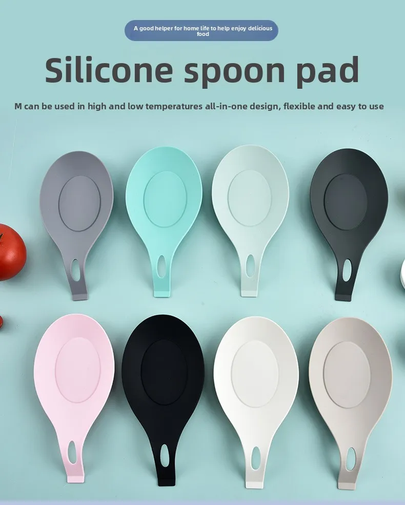 Wholesale Silicone Spoon Rest Dish and Soup Storage Holder Mat Kitchen Utensil Storage and Organizer details