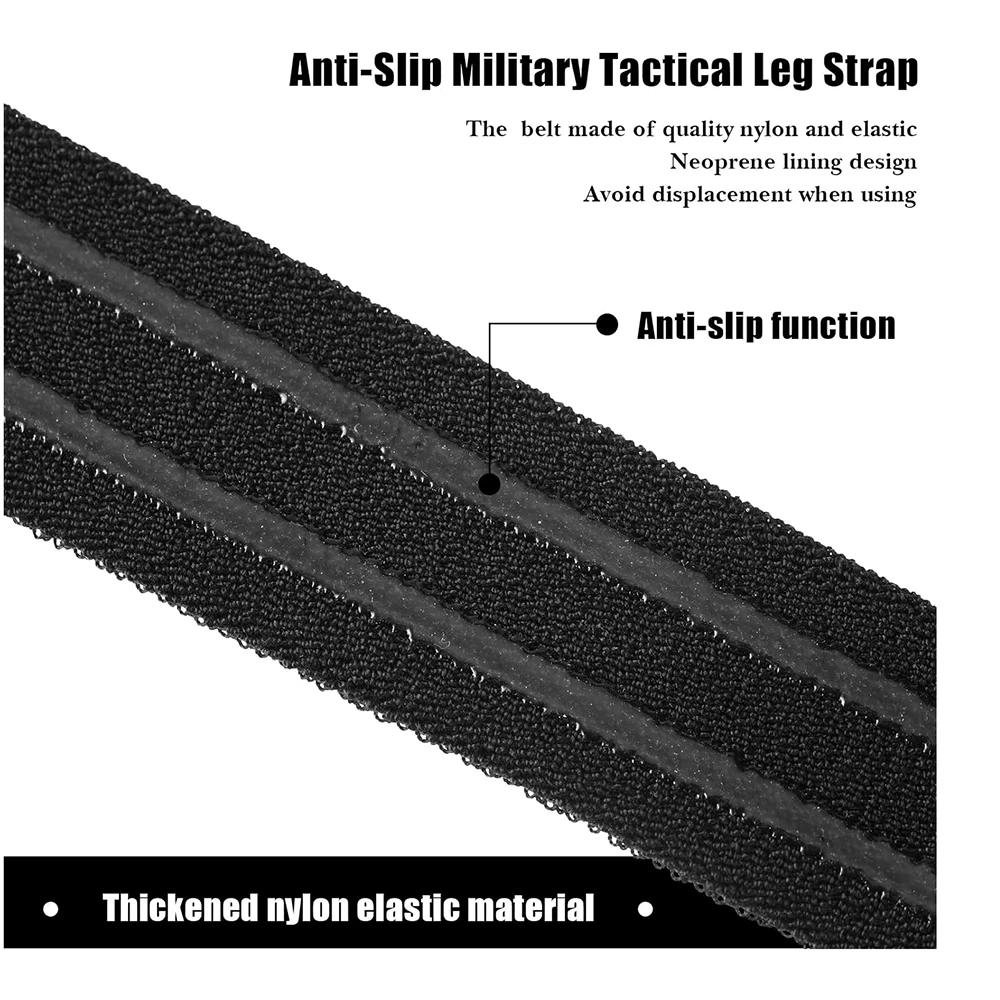 Tactical Strap Nylon Thigh Belt Elastic Thigh Strap with Quick Release Buckle Games and Outdoors Unisex Tactical Belt