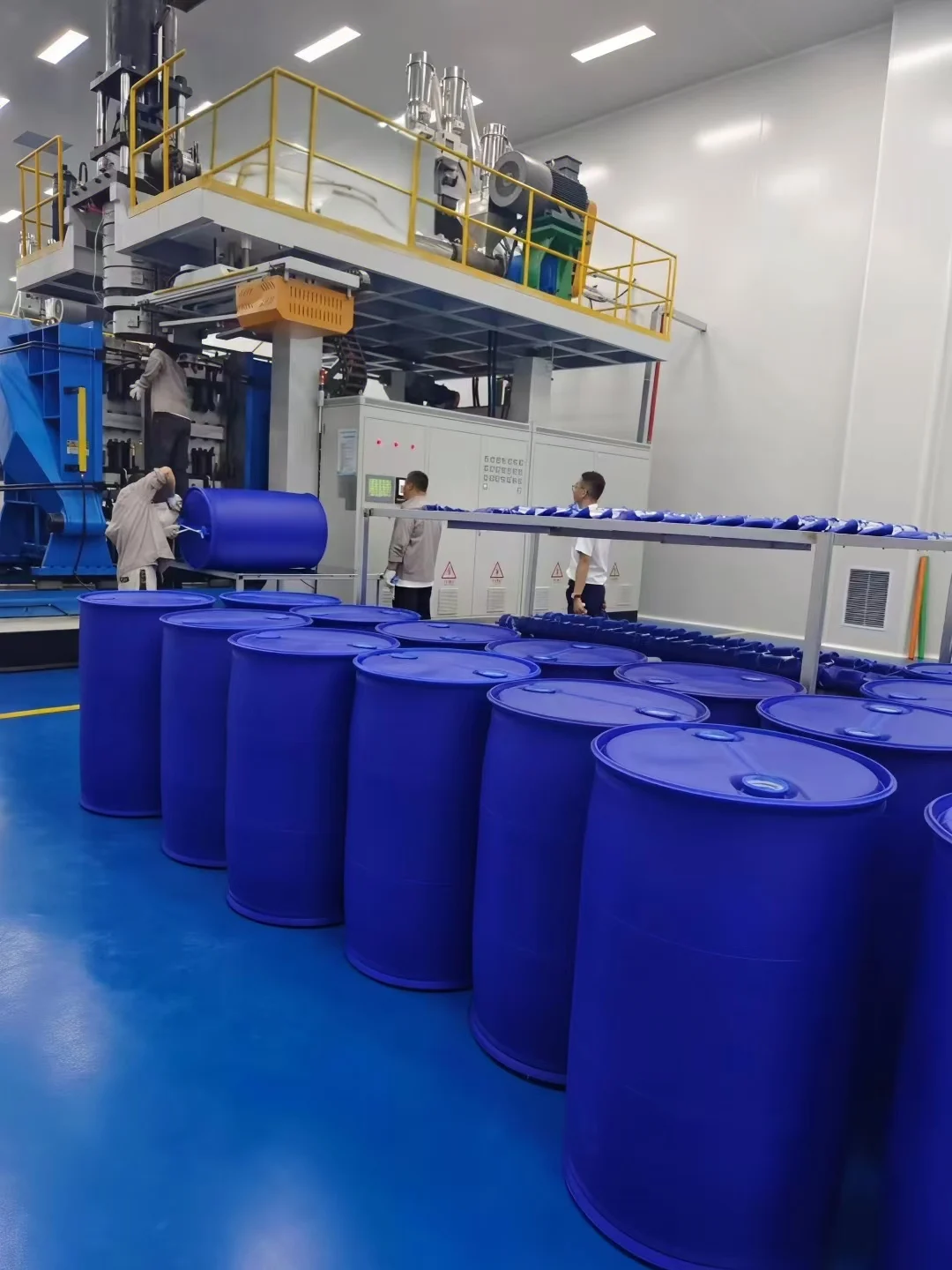 125L HDPE Blue Drums Plastic Chemical Barrels Containers with Iron Hoop ...