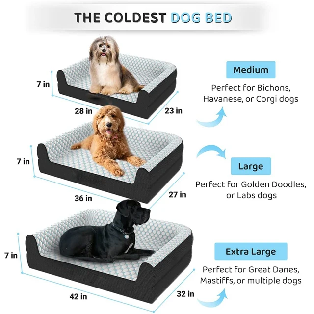 Egg Crate Waterproof Memory Foam Orthopedic Removable Washable Cover