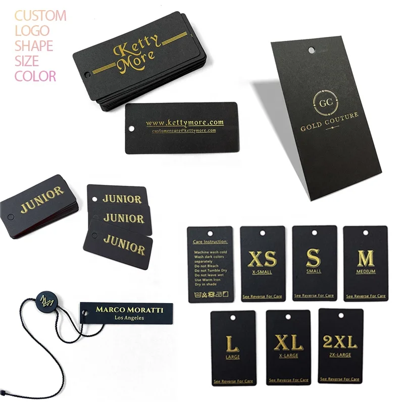 China Custom Printing Fancy Kraft Paper Clothing Hang Tag