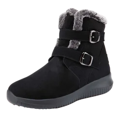 Модная зимняя обувь из хлопка и пушистые зимние сапоги для женщин Нескользящая теплая зимняя обувь для женщин