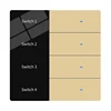4gang LED Screen switch-Gold