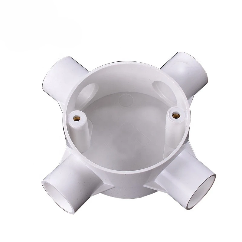 Electrical 20mm 25MM PVC conduit Circular 4 Way junction Box| Alibaba.com