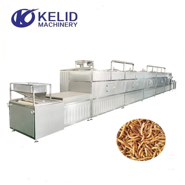 Tunnel Type Microwave Insect BSFL Mealworm Drying Machine Microwave Oven