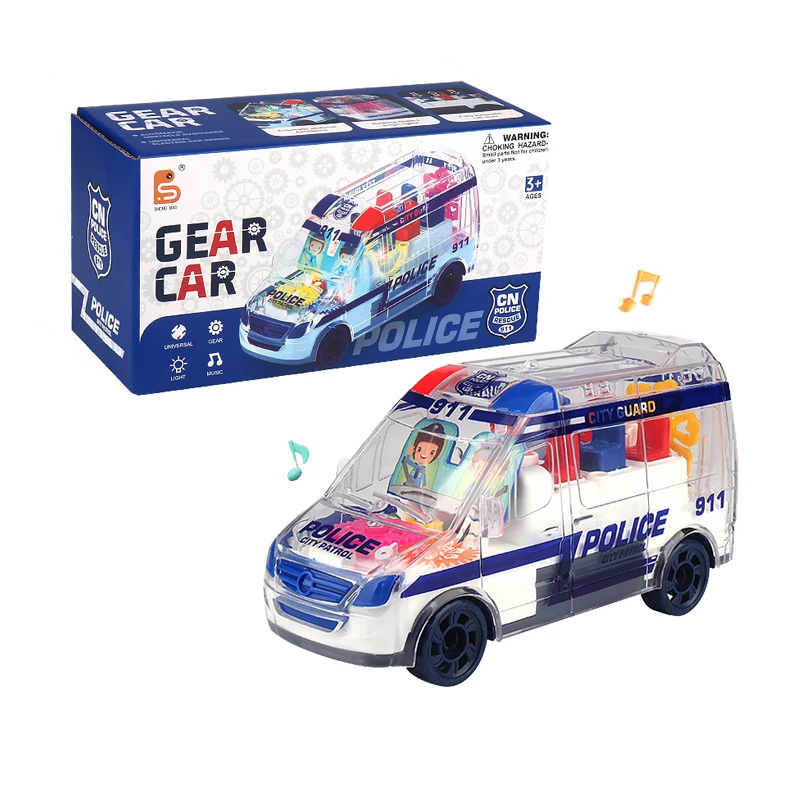 Лидер продаж мультяшная Экипировка универсальная вращающаяся прозрачная электрическая Автомобильная музыкальная подсветка развивающая детская игрушка в подарок