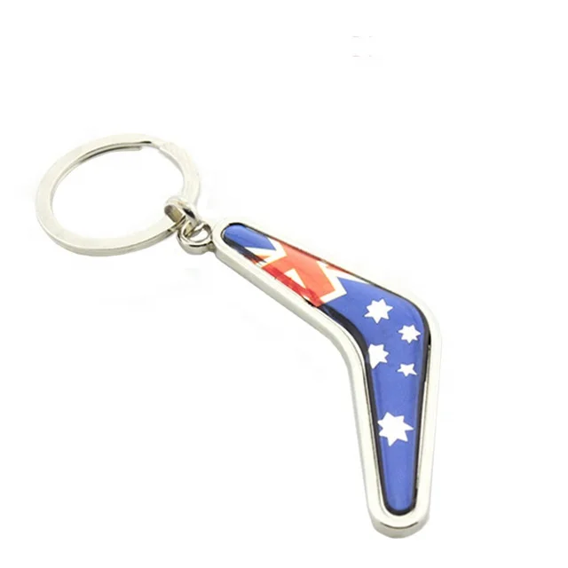 Custom Australian Boomerang Metal Keychain Tourist Souvenir Keyring
