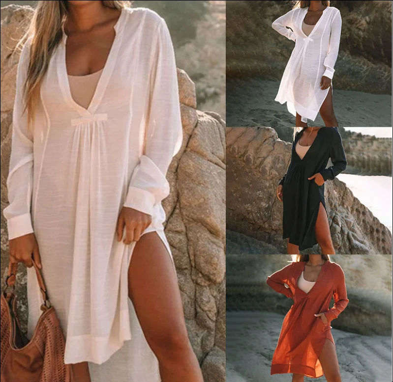 2025 beach wedding dresses NumberSea-2025 Lace Appliques A Line Boho Wedding Dress with V Neck Open Back Bridal Gowns for Women Beach vestido invitada boda Vintage White / 24W