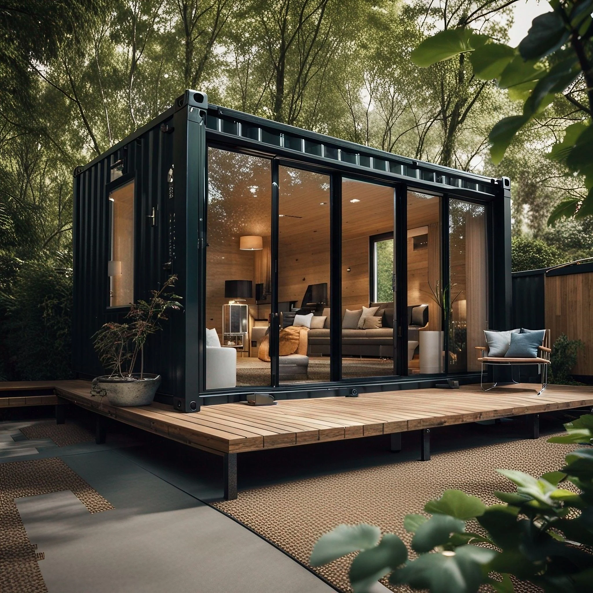 Prefab Portable House Modern Prefabricated Storage Luxury Container Modular House on Stilts Flat Pack Home LL