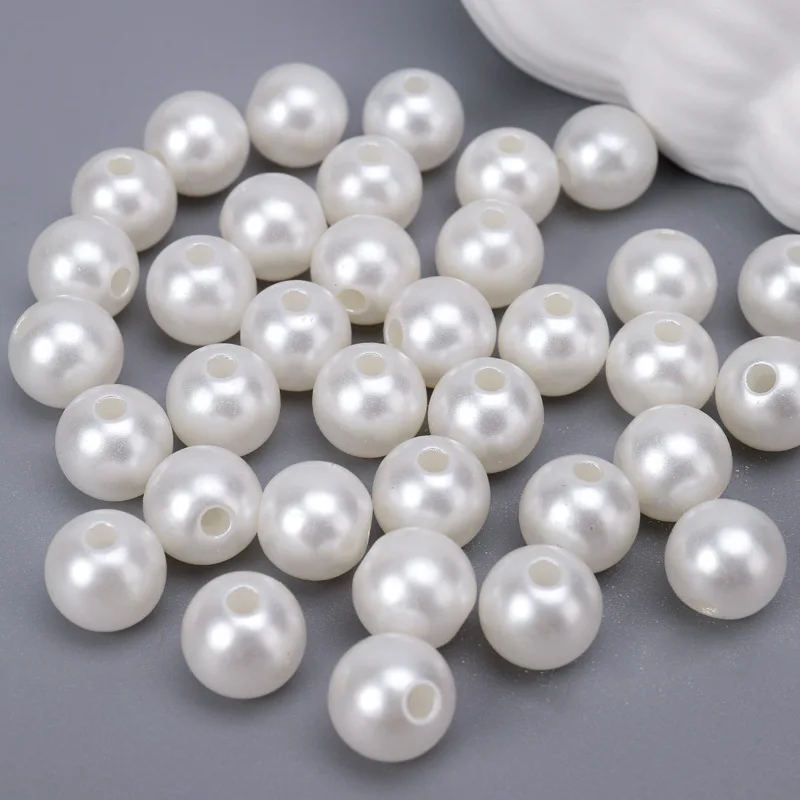 Hot-Selling Rice White ABS Acrylic Plastic Lucite Beads DIY