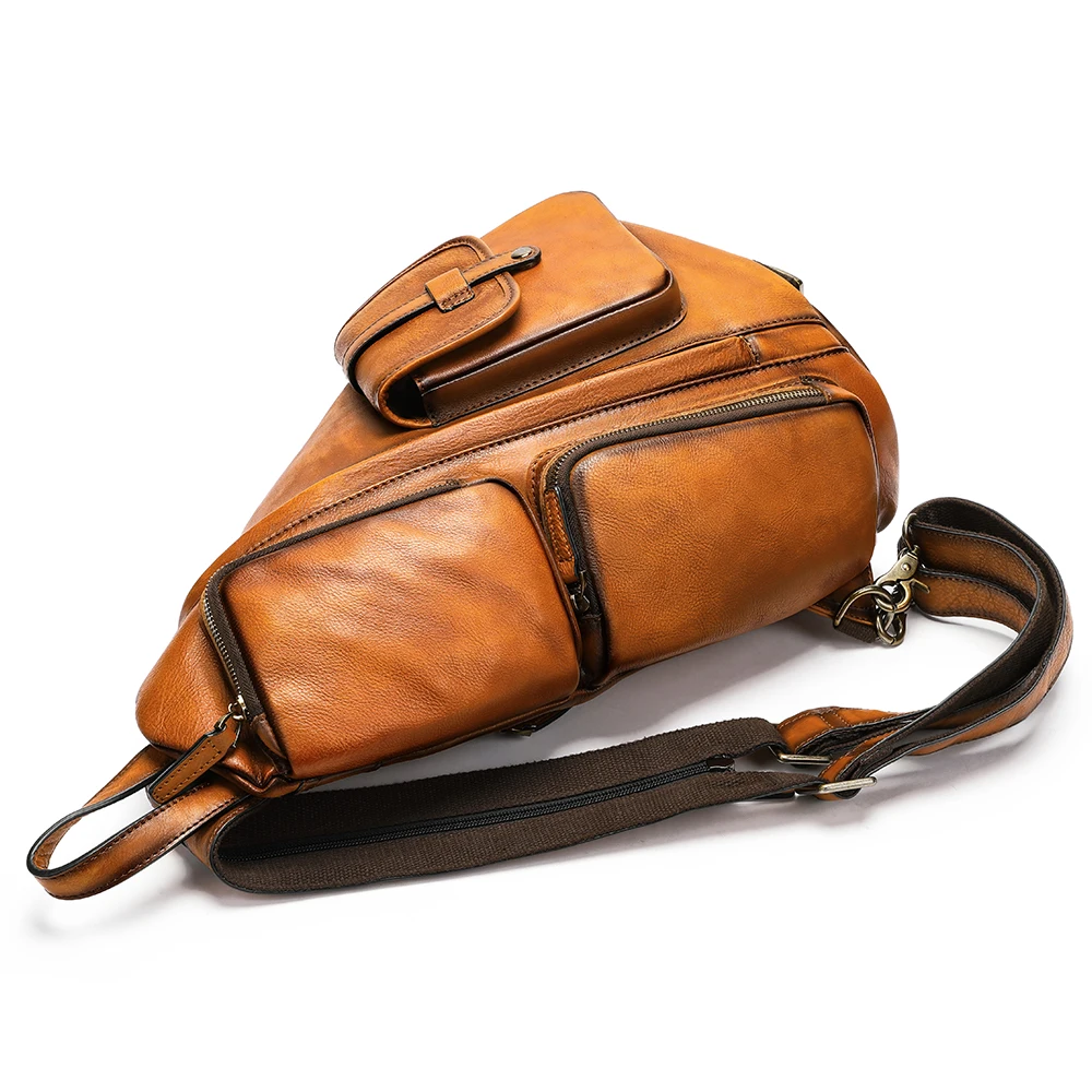 MARRANT Vintage Luxury Leather Men's Cross Body Chest Bags