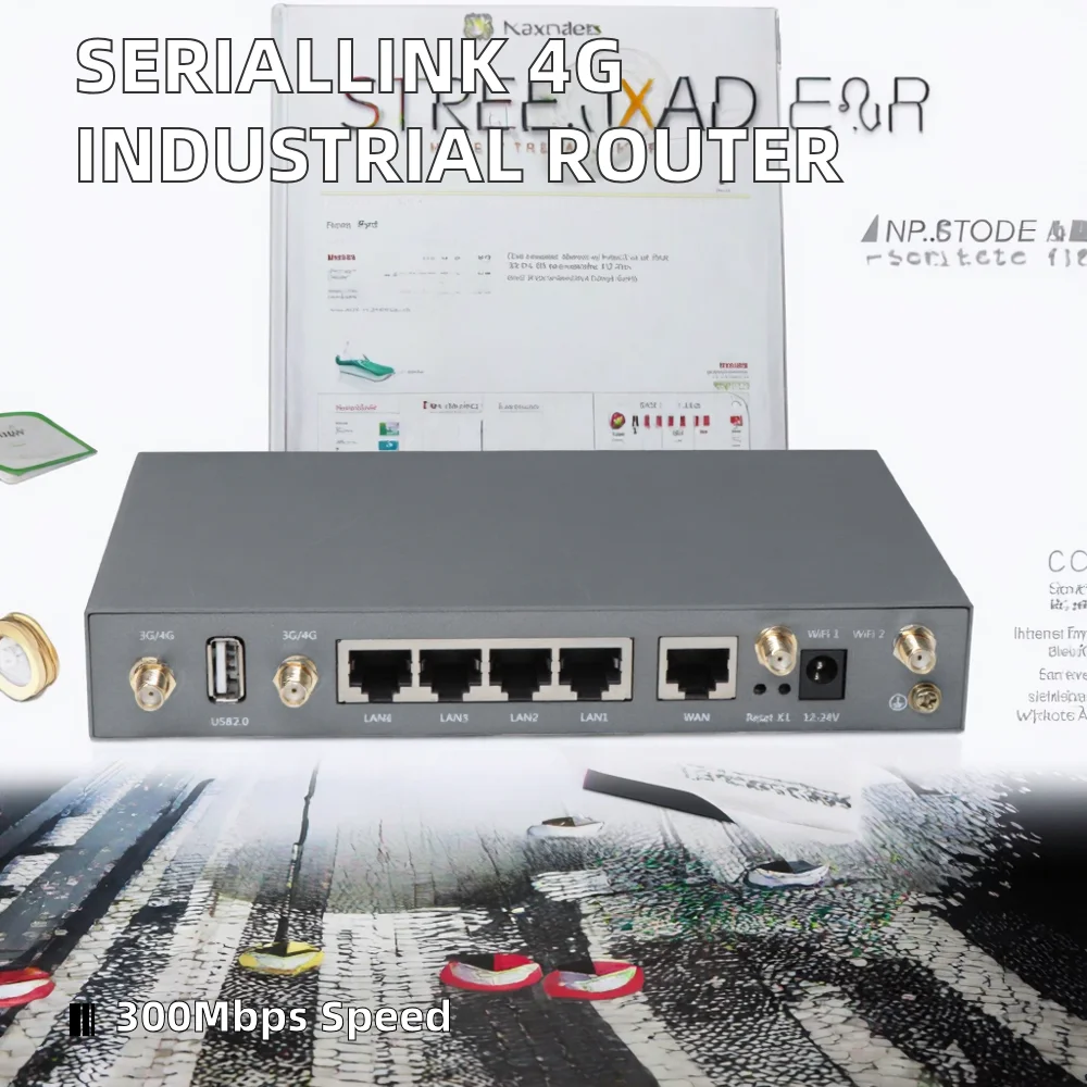 SERIALLINK SLK-R4008-LTE Industrial 4G Cellular Router SIM Card Slot ...