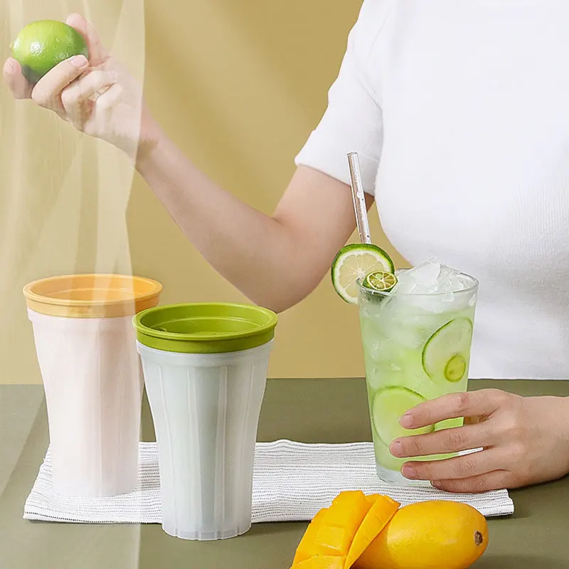 Freezing Silicone Smoothie Ice Making Cup Crushed Ice Cup 150ml Frozen Magic Slushy Cup Ice Maker