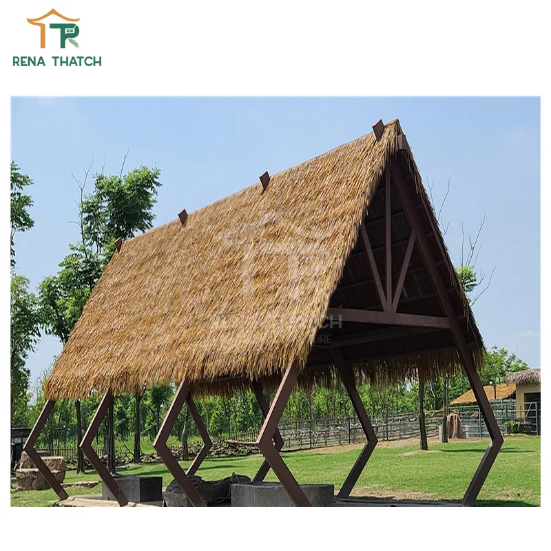 High Quality Artificial Thatch Fireproof Plastic Thatch Synthetic Thatch for Roofing in Resort and Gazebo Tile