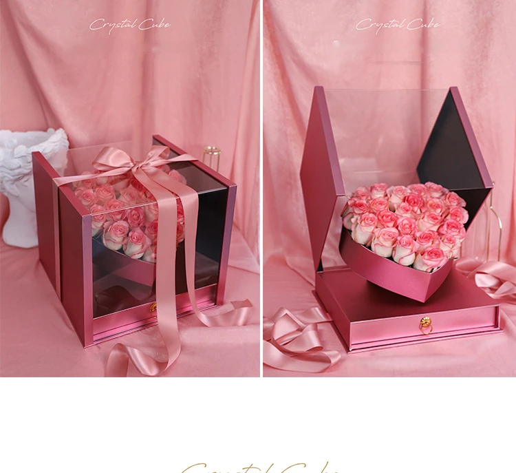 Valentines Day Gift 2024 Flower Packaging Box Paper Card Heart Shape   H589cca76bb51460caeab1132352d7895c 