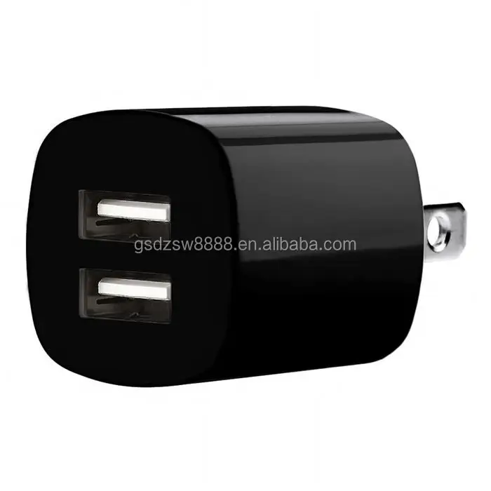 Быстрое зарядное устройство 2,1 А + 1 а с двумя USB-портами, домашнее дорожное Сетевое зарядное устройство переменного тока для iphone 7, 8, X, 11, Samsung, htc, телефонов на android