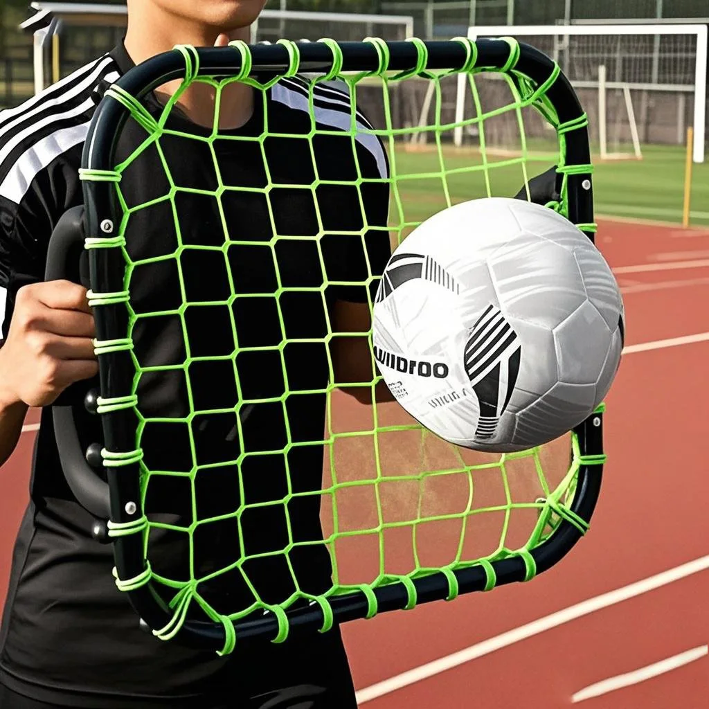 Football Training Equipment Specially for Goal Keeper Training With Rebounder Net