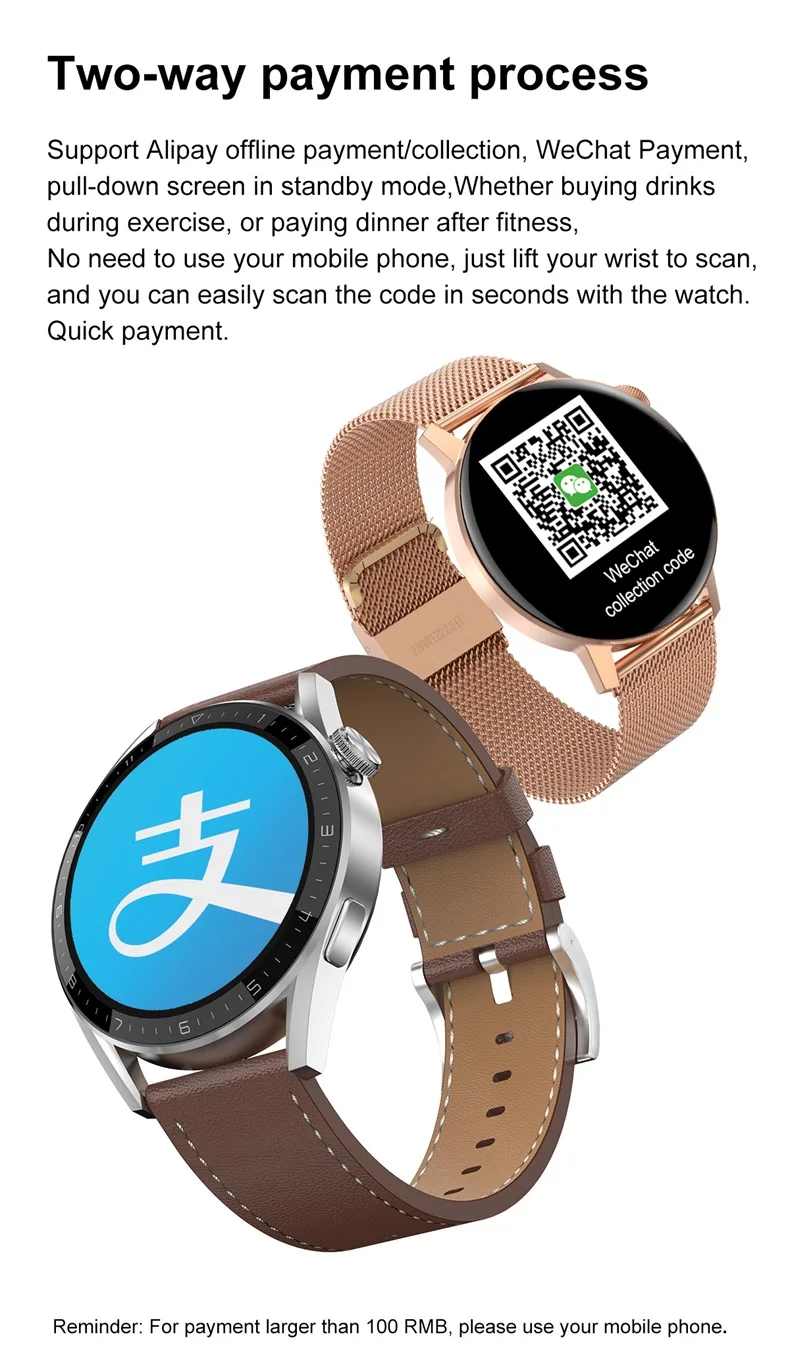DTNO.1 DT3 Max 1.36 Inch IPS 390*390 Touch Screen Smartwatches NFC BT Call Heart Rate Blood Pressure Women Men Smart Watch (9).jpg