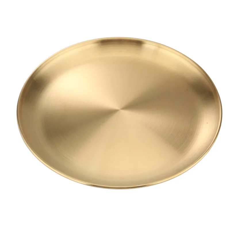 Gold Round Fruit Dish Pastry Plate Metal Platter Dinnerware Serving Dishes Gold Round Fruit Dish Pastry Plate Metal Platter Dinnerware Serving Dishes
