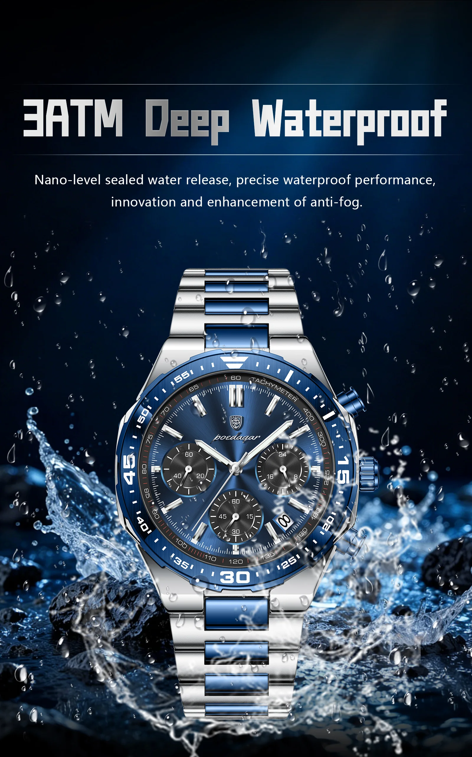 Poedagar 697 Business Chronograph Men's Watch