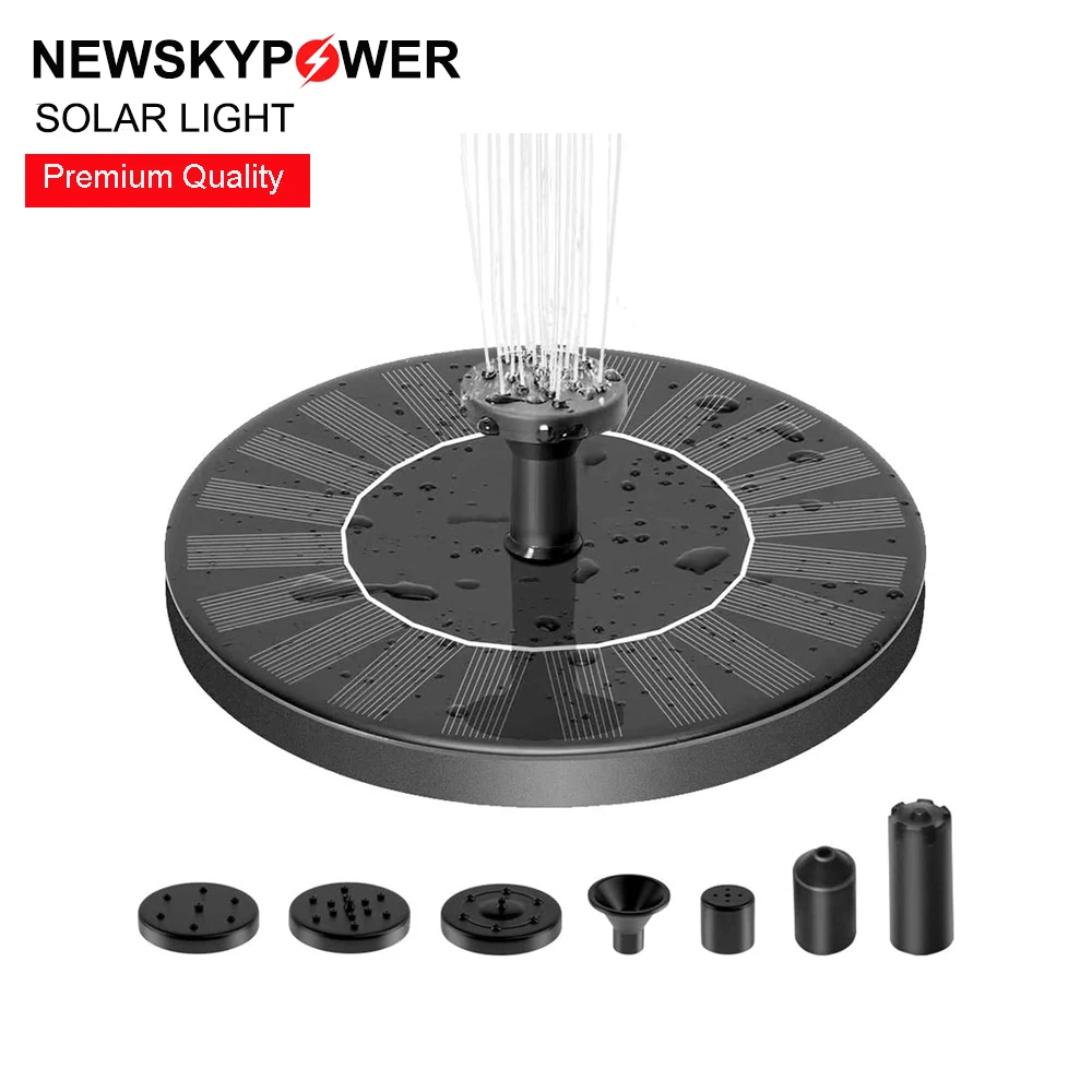 Portable Mini Solar Water Fountain Pool Pond Waterfall Floating Garden Decoration Outdoor Bird Bath Solar Powered Fountain Pump