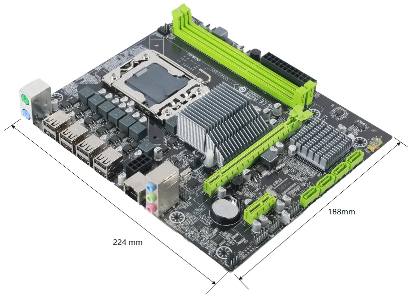 Intel X58 Series LGA1366 Dual Channel DDR3 M-ATX Gaming Motherboard with SATA Hard Drive Interface for Desktop New