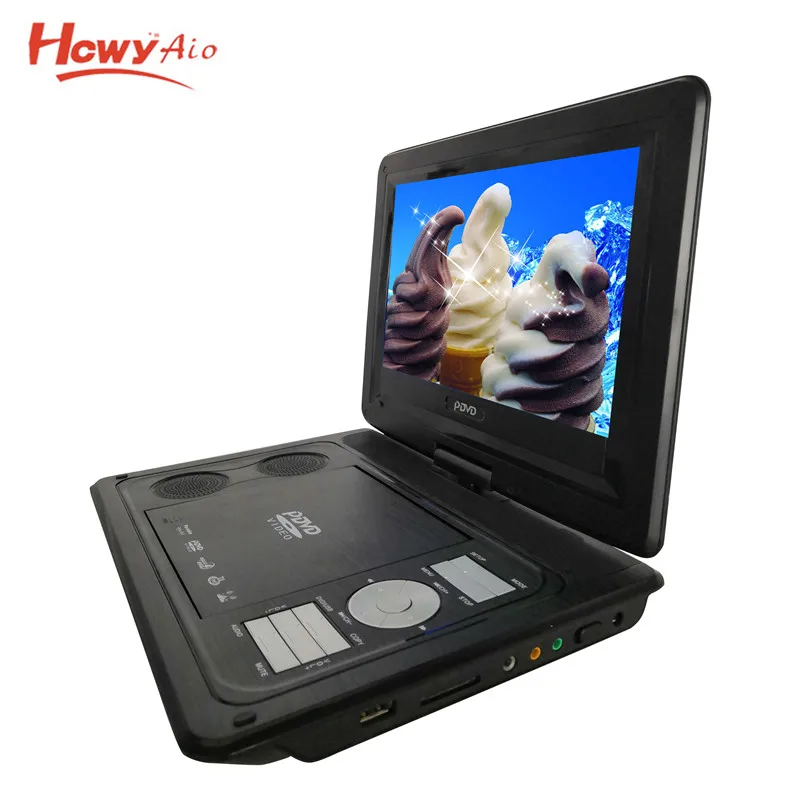 Cheap Large Screen USB 10 Inch 12 Inch 13 Inch 14 Inch 15 Inch Portable DVD Player With TV