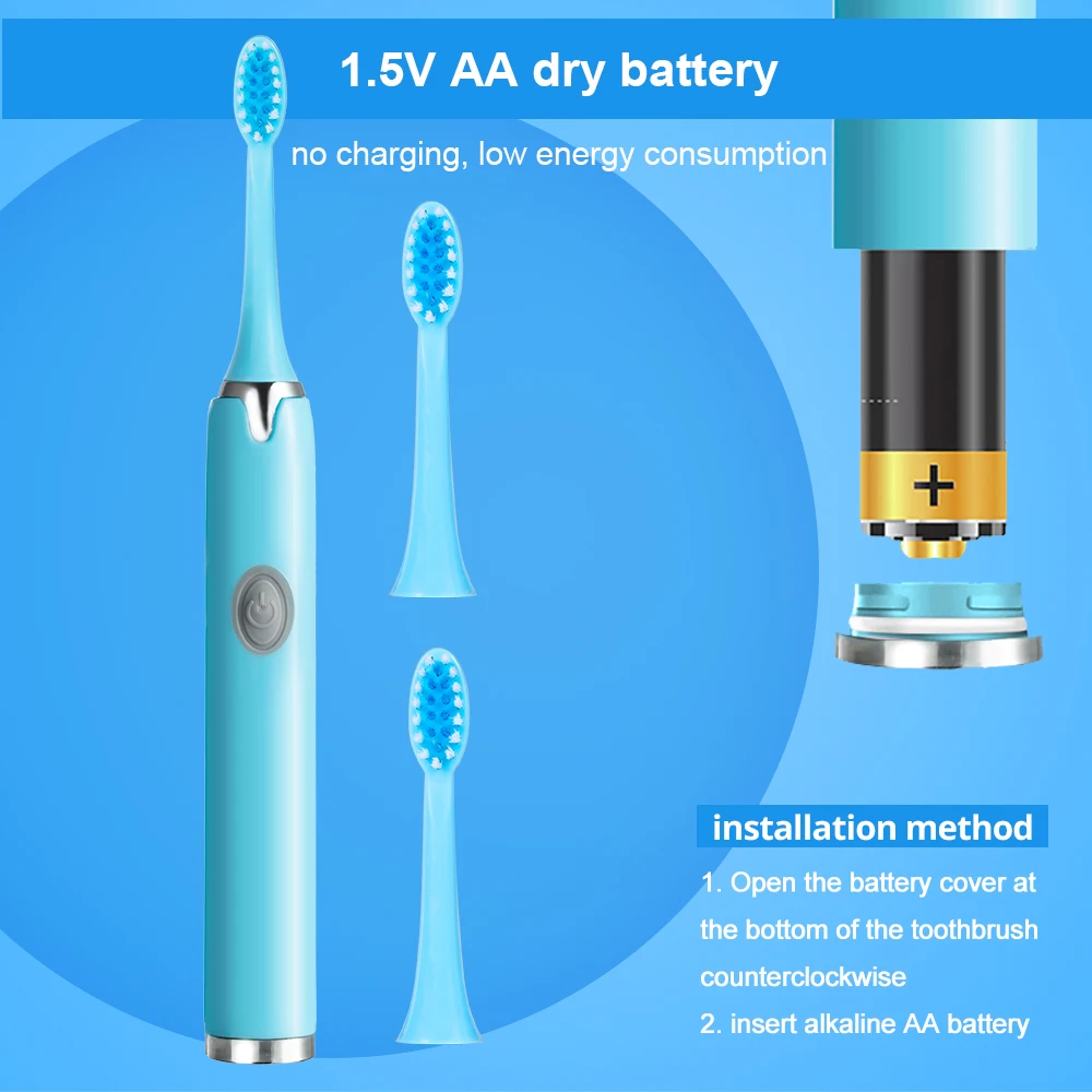Профессиональный производитель электрической зубной щетки для детей и взрослых, звуковая электрическая зубная щетка, аккумулятор 3PSC, мягкая щетина