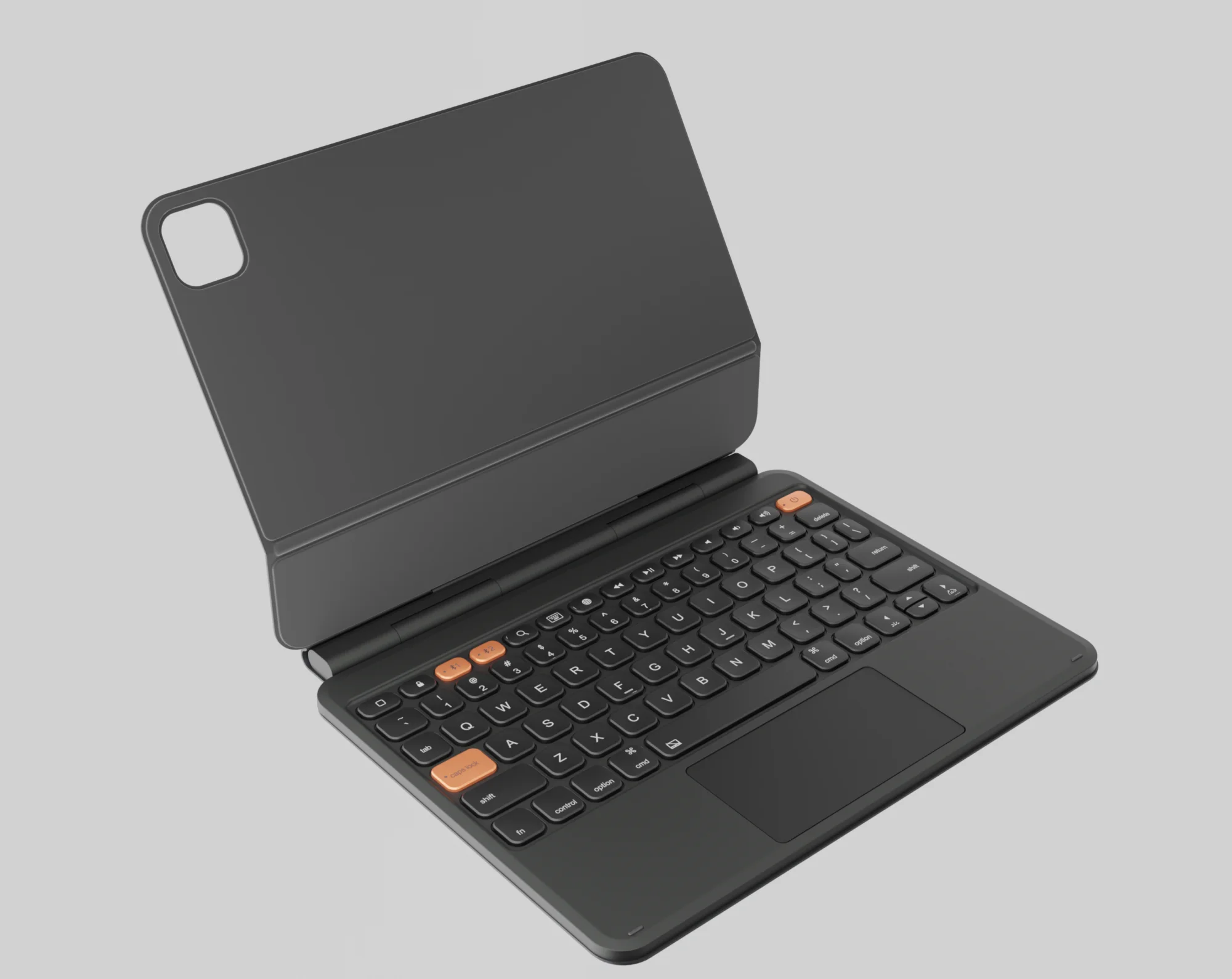 product aluminum alloy magic keyboard case compatible with ipad pro 11 2024 2025 m4 m5 wireless keyboard 6 row with backlight touch pad-5