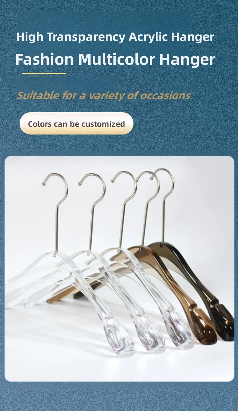 High Quality Acrylic Fur Coat Hangers Wide Shoulder Brown Jacket Down