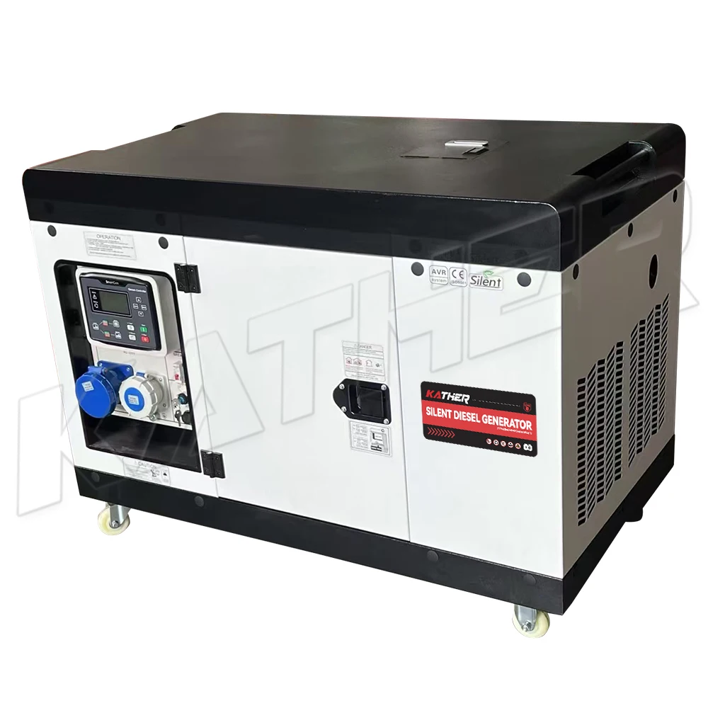 KATHER 12kva 12kw Super Silent Diesel Generator Yote ya Nchini ya Chini ya Kigongwe Hewa-Inayopakua na Chaguo la ATS