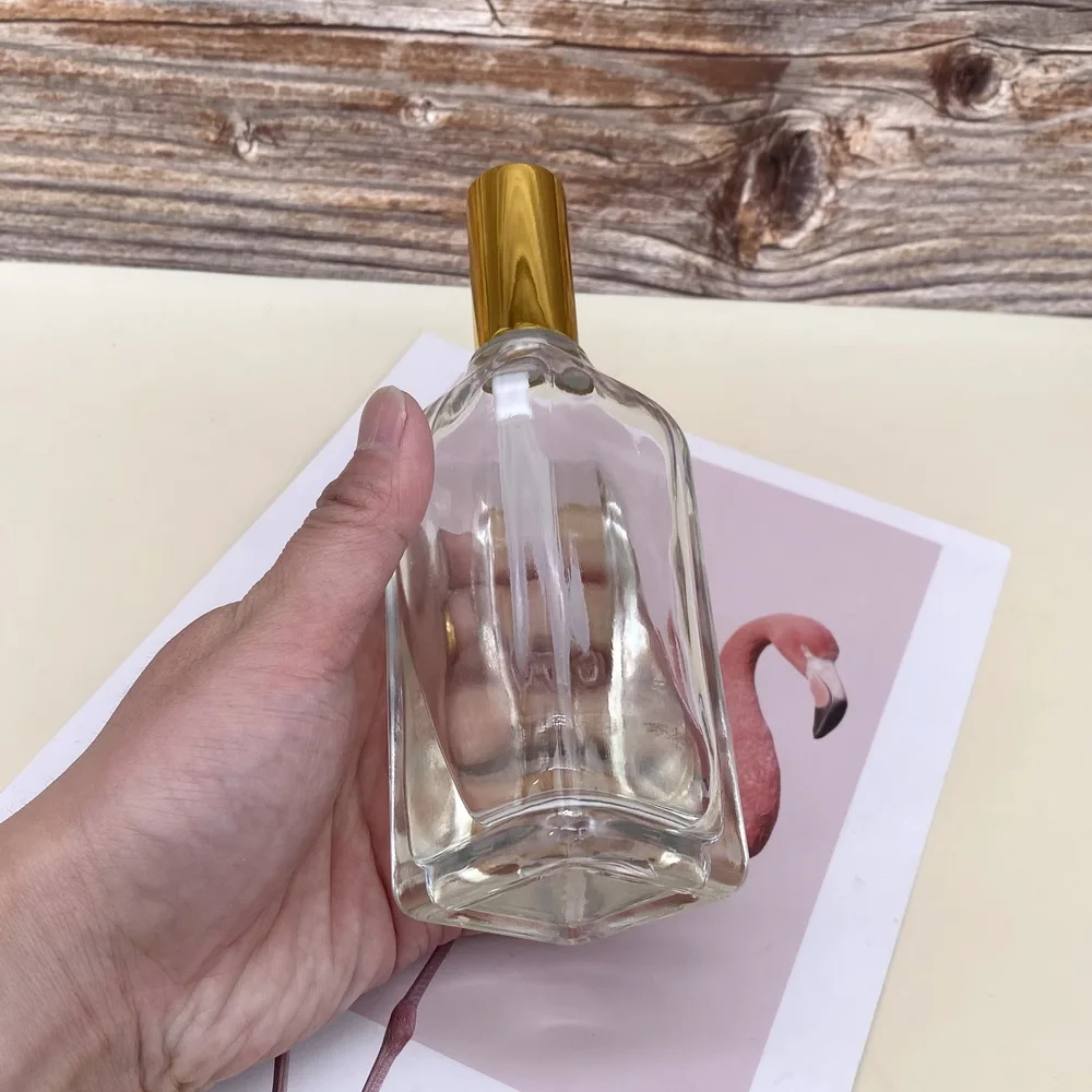 Luxury Retro Design Perfume Spray Bottle 200ml Clear Glass