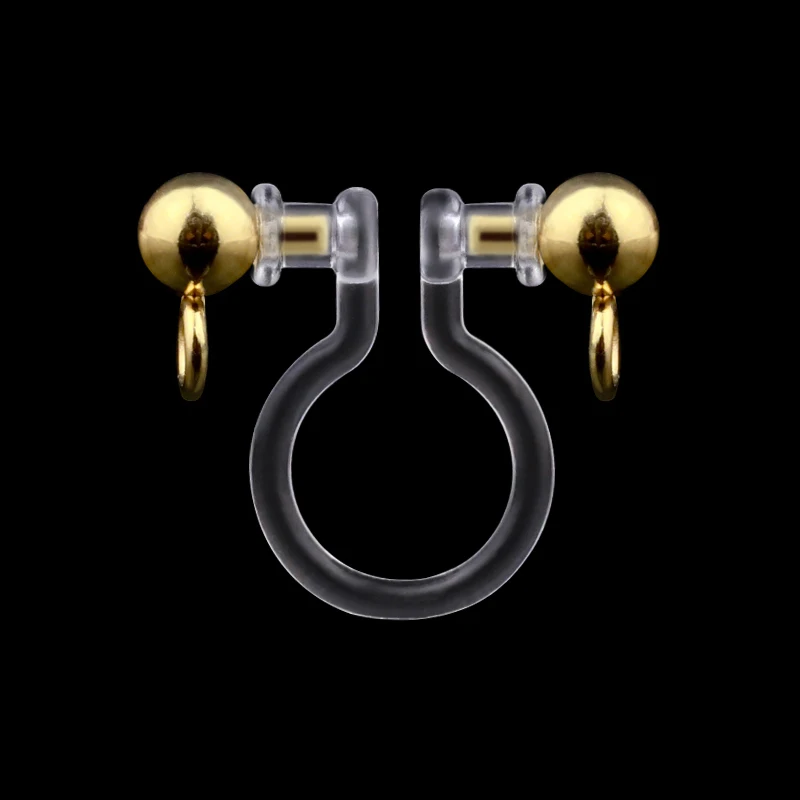 Clip on Earring Converter with Loop for DIY Earring Jewelry Making Non Piercing Invisible Clip Earrings