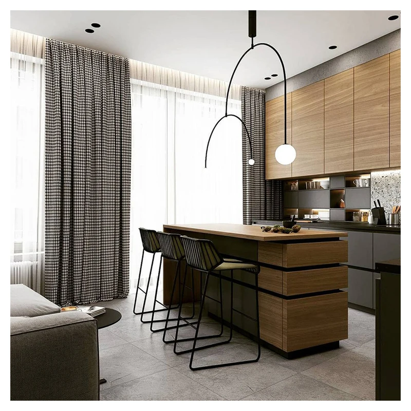 Realgres Modern Red Cherry Kitchen Cabinet Styles Solid Wood Kitchen ...