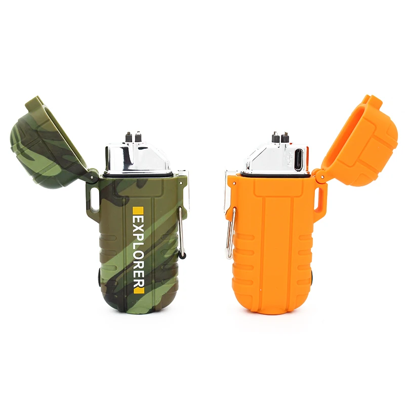 Survival Waterproof Plasma Lighter With Flashlight Custom Outdoor