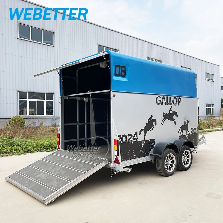WEBETTER 2 Horse Angle Load Camper Float Special Horse Transportation Truck Trailer