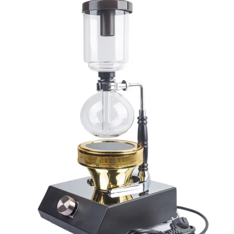 Professional Modern Consumer Cold Brew Coffee Maker Glass Tabletop Syphon Coffee Maker with Alcohol Burner Vacuum Coffee Maker