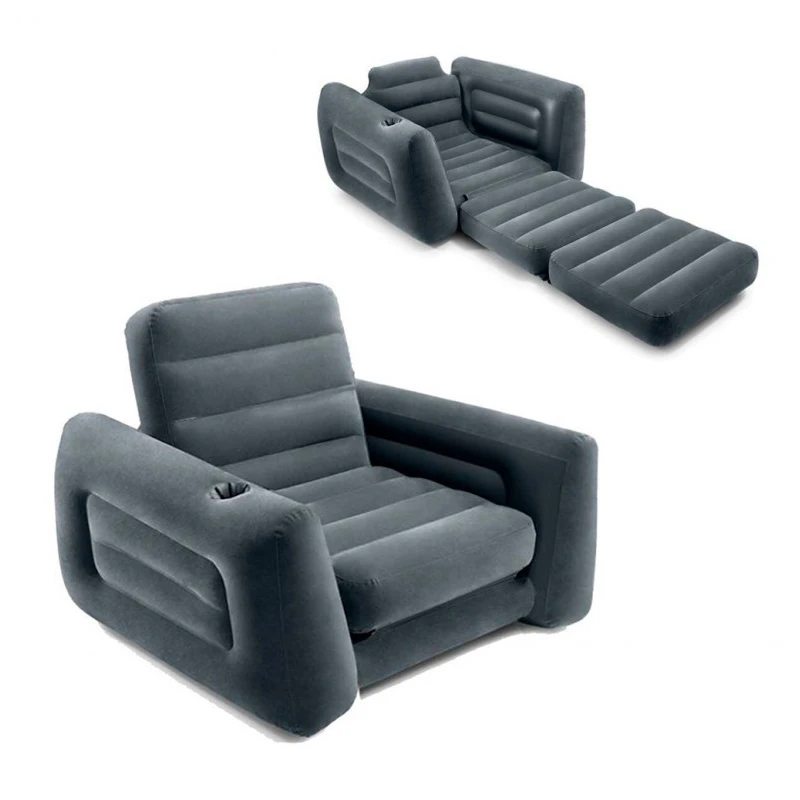 Luxury Double Inflatable Sofa Single Folding Lazy Sofa Bed Backrest Inflatable Bed Enlarged Air