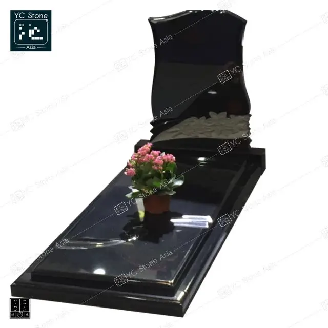 Black Granite Monument Memorial Stone For Graves - Buy Memorial Stones ...