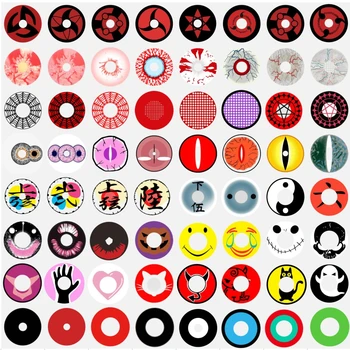 Free Shipping Pseyeche Halloween contacts Crazy Sharingan eye lens Anime Cosplay contact lenses