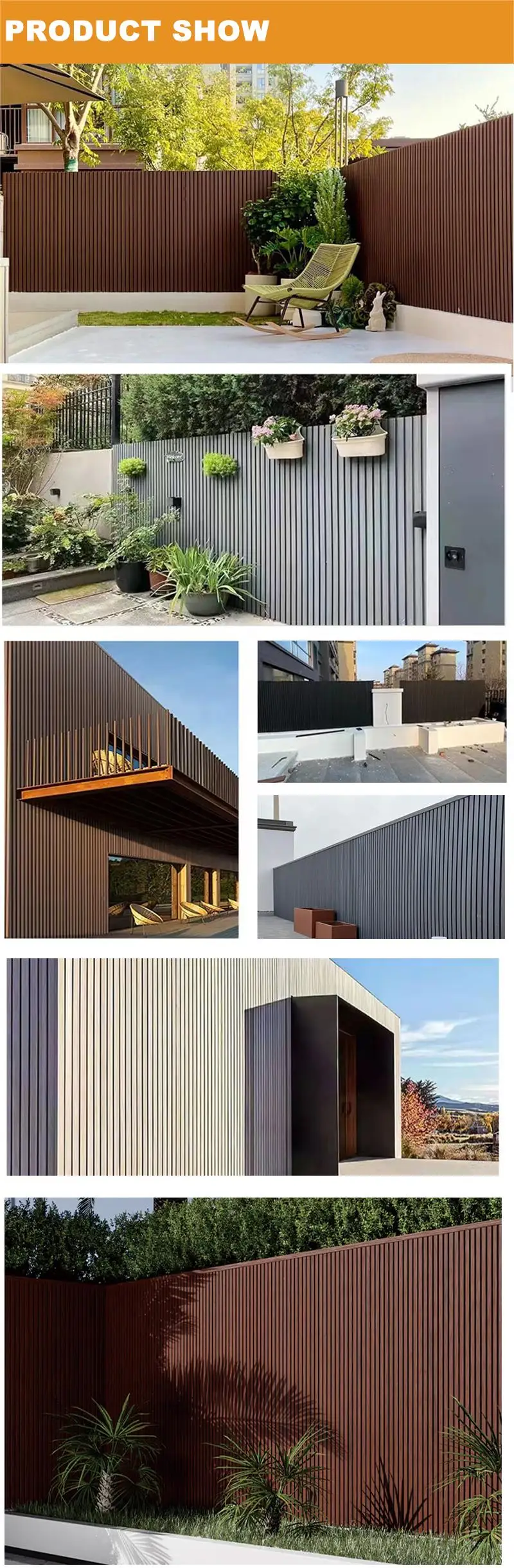 Exterior WPC Outdoor Wall Panel Cladding Board Wood Plastic Composite ...