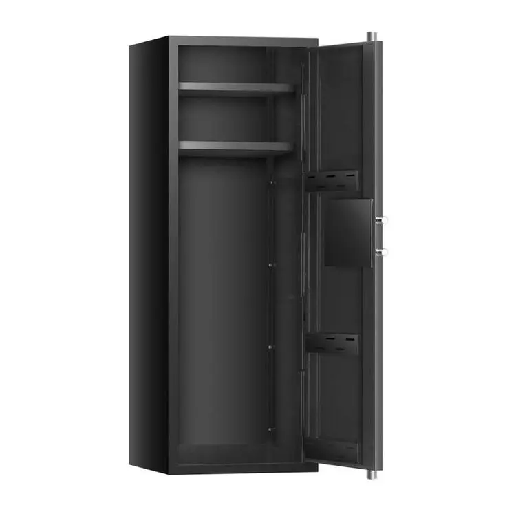 Weichi Large Fingerprint Gun Safe Home Security Wall Mounted Shooting Gun Storage Box Steel Biometric Gun Safe Cabinet Box